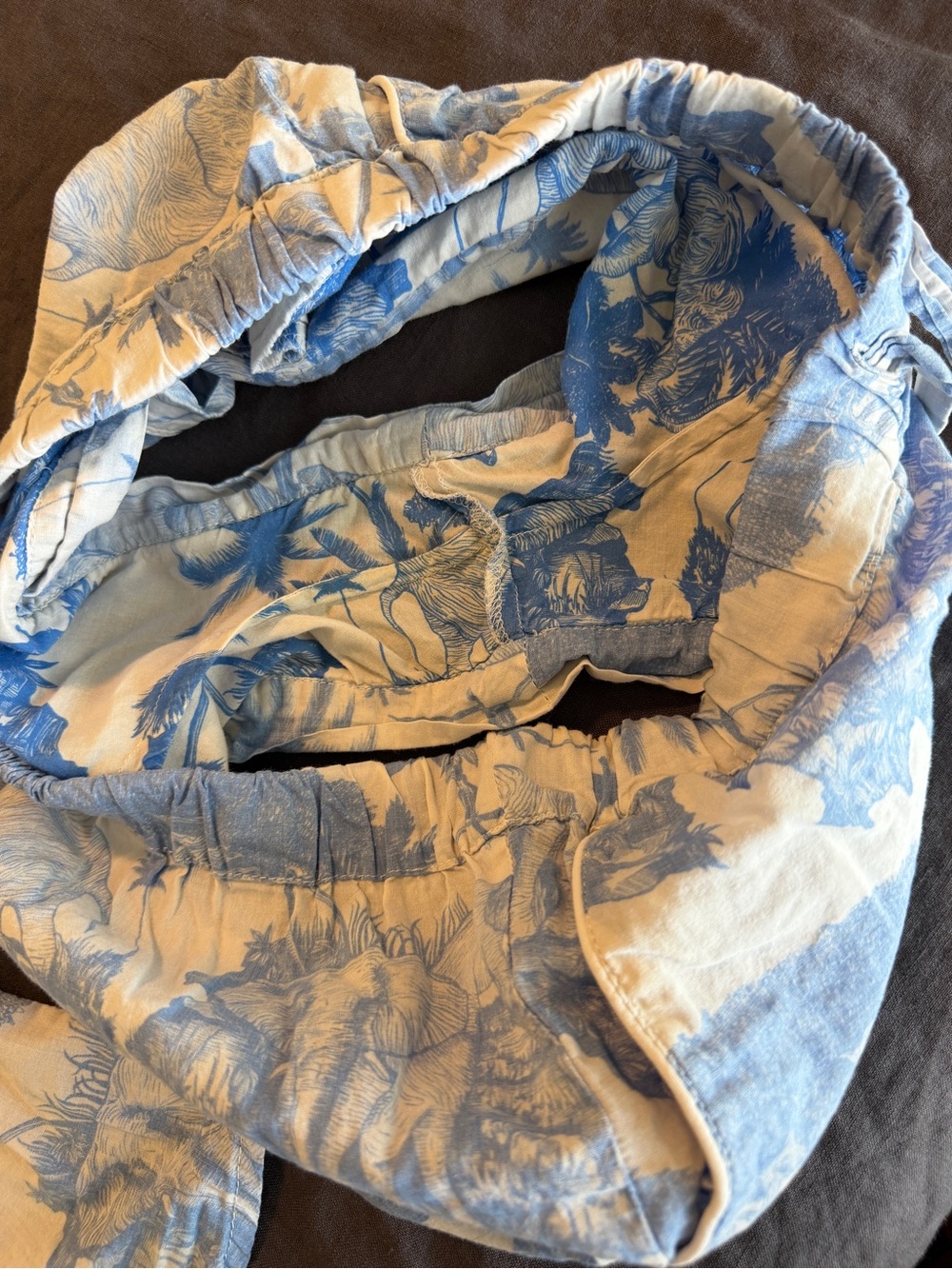 Desmond & Dempsey Loxodonta Blue Safari Short PJ Set - Picture 9 of 9